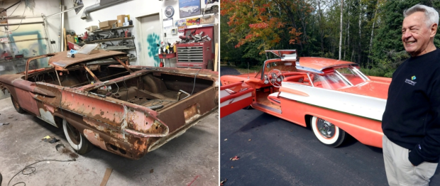 Auto body restoration before & after