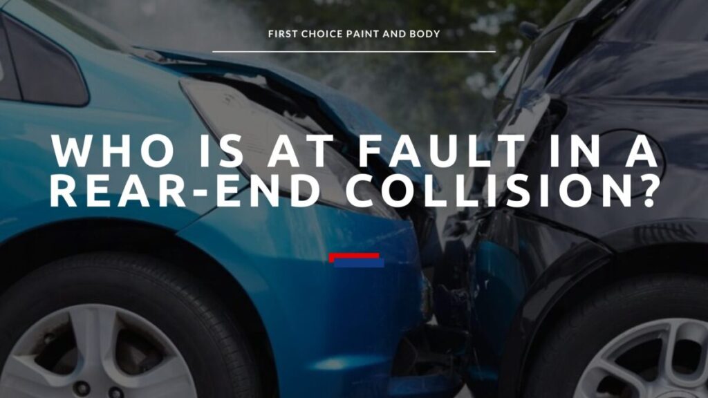 Who is at Fault in a Rear-End Collision graphic