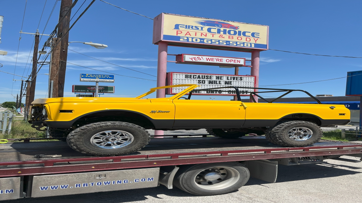 Yellow off-road truck